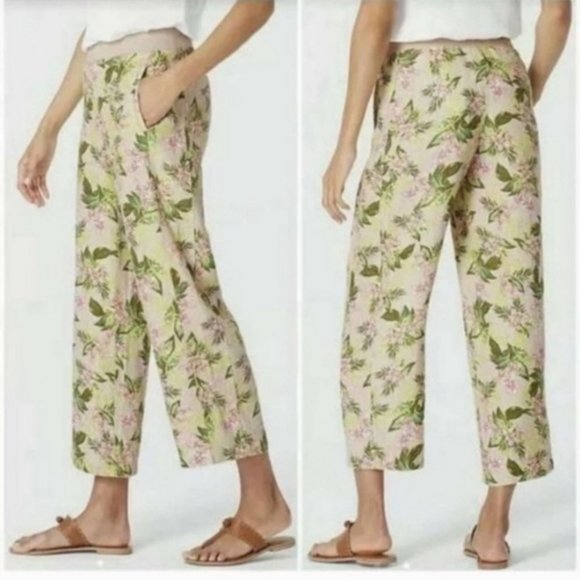 J. Jill Pants - J. Jill Love Linen Orchid Floral Pants